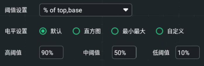 그림 7. % of top, base 설정 화면