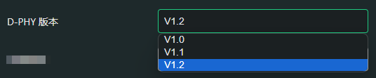D-PHY 버전 선택 (V1.0 / V1.1 / V1.2)