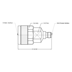 RIGOL AD-SMAF-NM-L-18G drawing