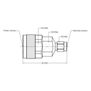 RIGOL AD-SMAM-NM-L-18G drawing