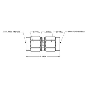 RIGOL AD-SMAM-SMAM-L-18G drawing