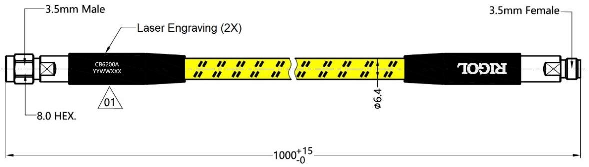 RIGOL CB6200A RF 케이블 drawing