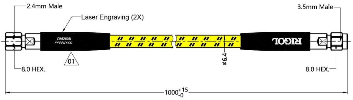 RIGOL CB6200B RF 케이블 drawing