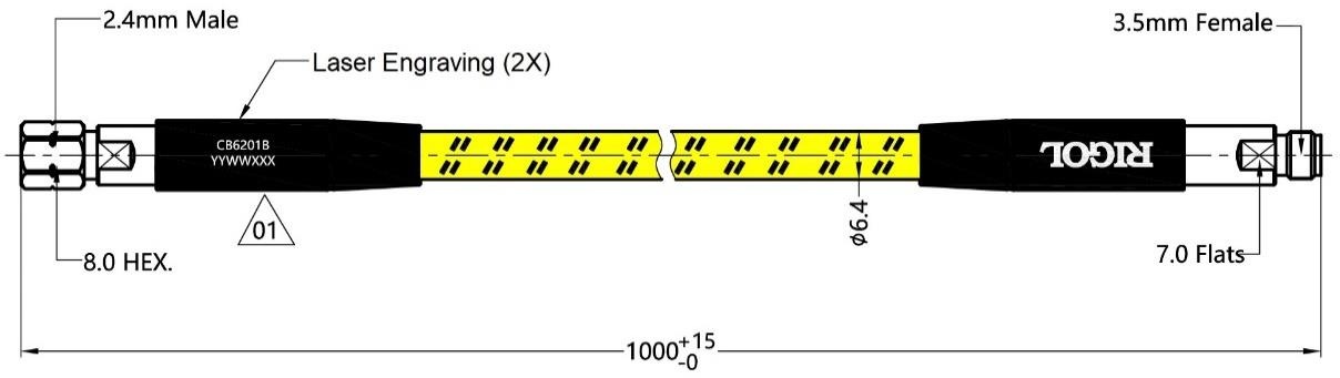 RIGOL CB6201B RF 케이블 drawing